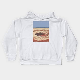 Meteor Crater or Barringer Crater Coconino County Northern Arizona USA WPA Art Poster Kids Hoodie